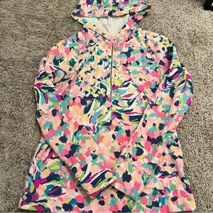 {Lilly Pulitzer} Hooded Popover in Pina Colada - XS
